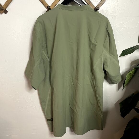 Lululemon Water Repellent Hiking Short-Sleeve Shirt Green Men's Size XL - Picture 3 of 4